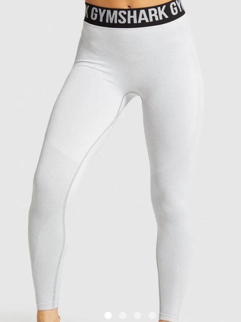 Gymshark Woman’s Md Light/Dark Gray Leggings Capri Length Logo Waistband